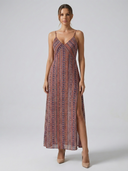 Vestido Estampado Fenda Isis Belmon