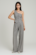 Conjunto colete pantalona Lara Belmon feminino moderno coreano sofisticado versátil
