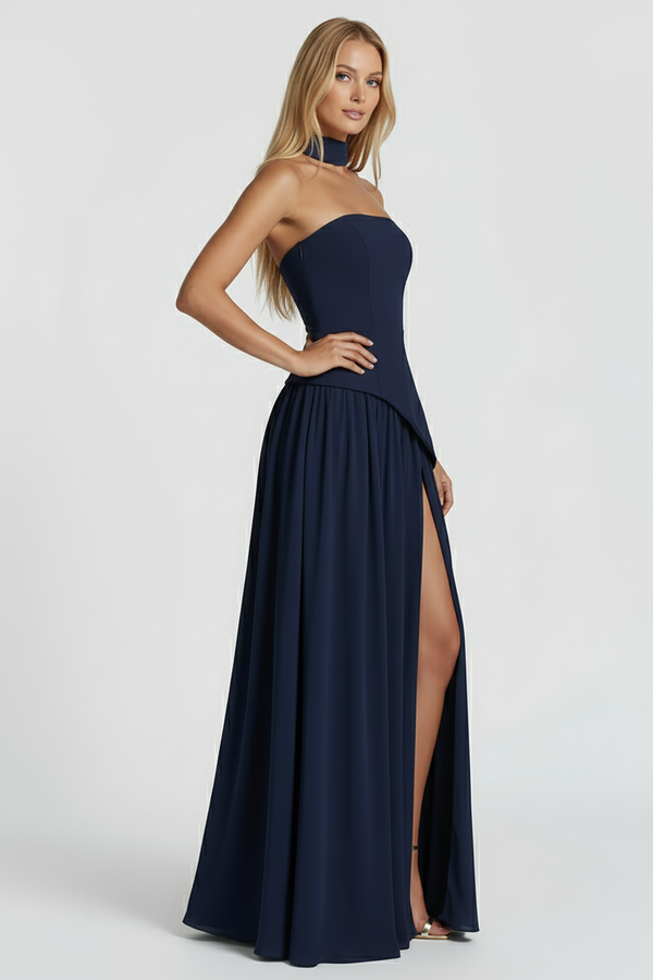 Vestido longo modelador Kate Belmon branco feminino silhueta A-line elegante casual
