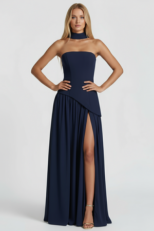 Vestido longo modelador Kate Belmon branco feminino silhueta A-line elegante casual
