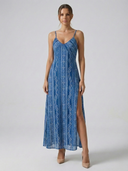 Vestido Estampado Fenda Isis Belmon