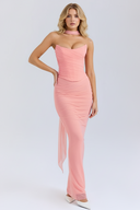 Conjunto Vyva Bustier Roberta elegante em poliéster com lenço de gola