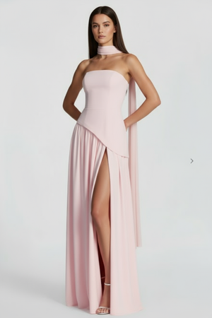 Vestido longo modelador Kate Belmon branco feminino silhueta A-line elegante casual
