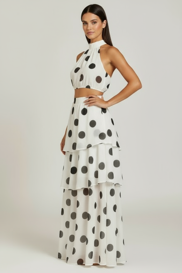 Conjunto cropped saia longa Valentina Belmon feminino elegante street fashion primavera
