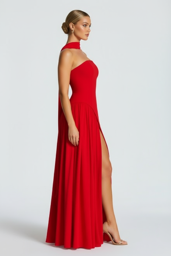 Vestido longo modelador Kate Belmon branco feminino silhueta A-line elegante casual
