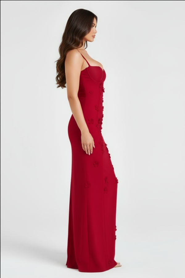 Vestido longo sereia Sophia Belmon feminino elegante festa glamour ocasiões especiais
