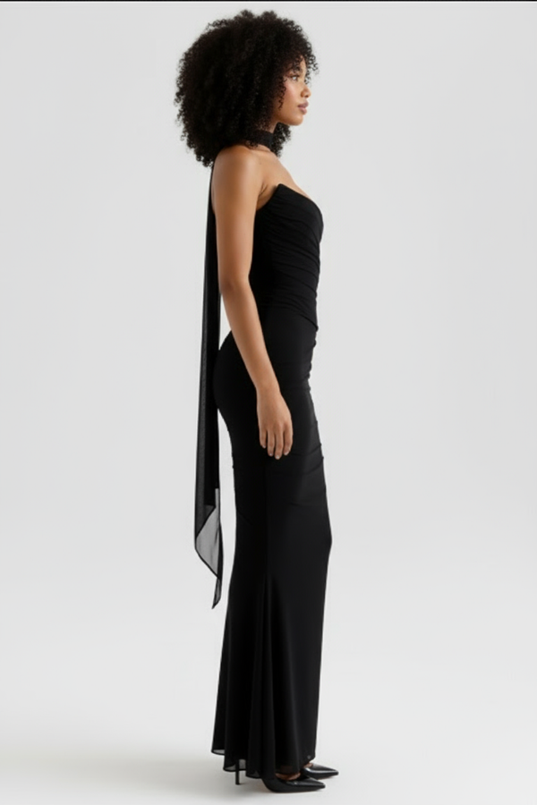 Modelo virada para o lado direito