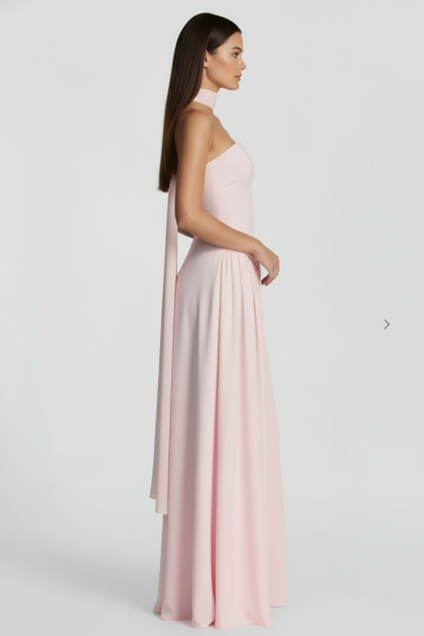 Vestido longo modelador Kate Belmon branco feminino silhueta A-line elegante casual
