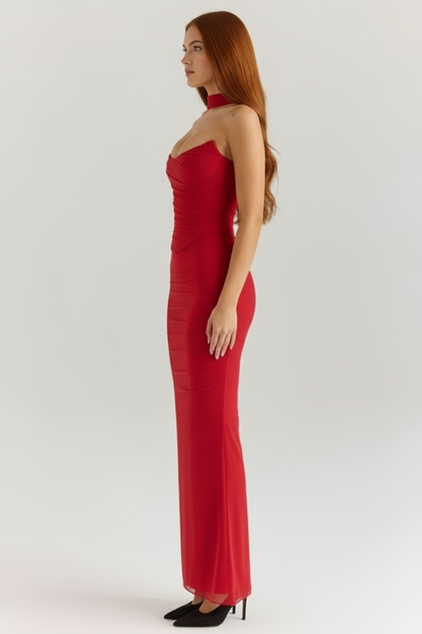 Modelo virada para o lado esquerdo