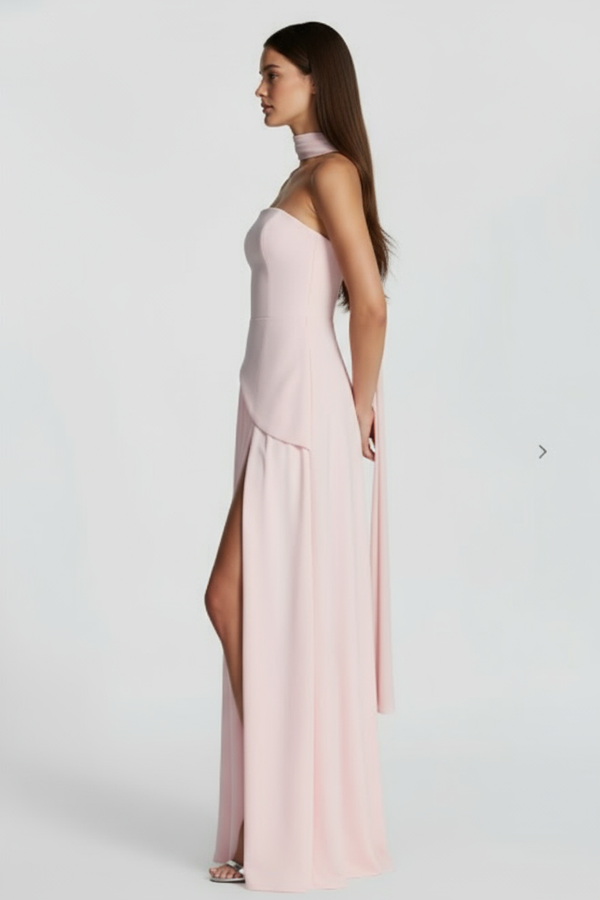 Vestido longo modelador Kate Belmon branco feminino silhueta A-line elegante casual
