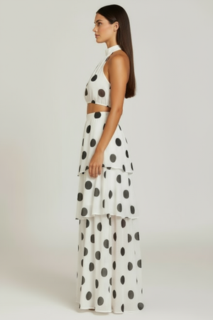 Conjunto cropped saia longa Valentina Belmon feminino elegante street fashion primavera
