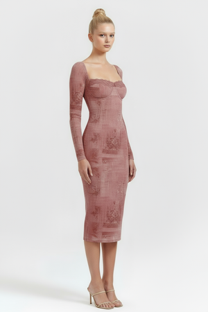 Vestido rosa - vista lateral