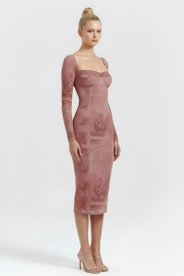 Vestido rosa - vista lateral